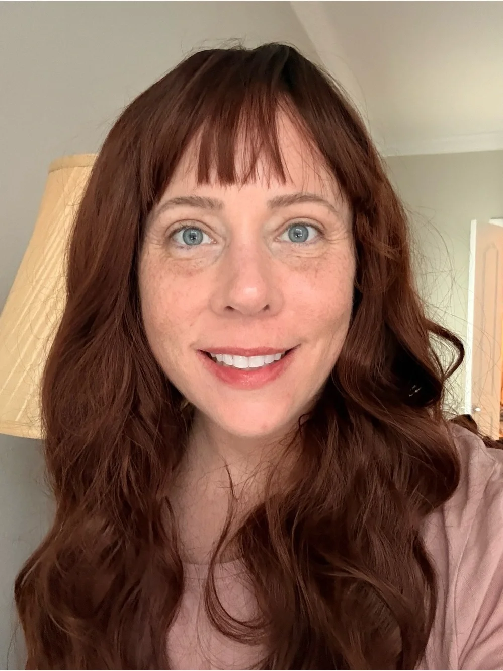Long Wavy Fringe Wig in Deep Chestnut Brown - Women Hair Extensions